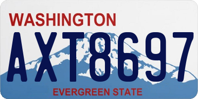WA license plate AXT8697
