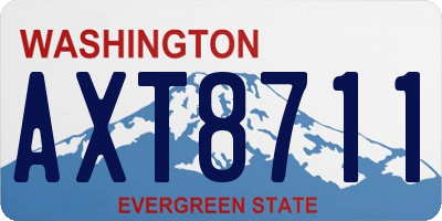 WA license plate AXT8711