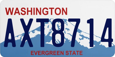 WA license plate AXT8714