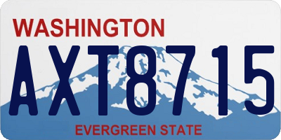 WA license plate AXT8715