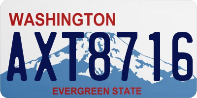 WA license plate AXT8716