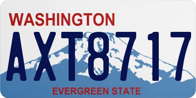 WA license plate AXT8717