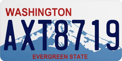 WA license plate AXT8719