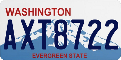 WA license plate AXT8722
