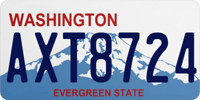 WA license plate AXT8724