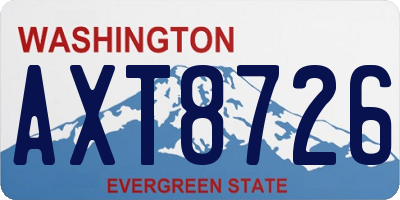 WA license plate AXT8726