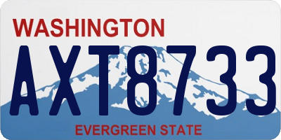 WA license plate AXT8733