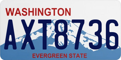 WA license plate AXT8736