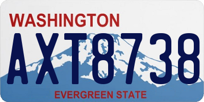 WA license plate AXT8738