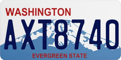 WA license plate AXT8740
