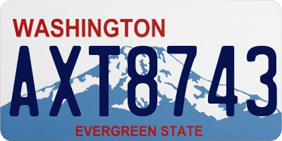 WA license plate AXT8743