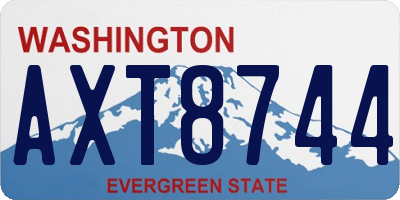WA license plate AXT8744