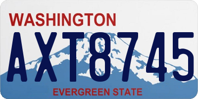 WA license plate AXT8745