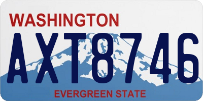 WA license plate AXT8746