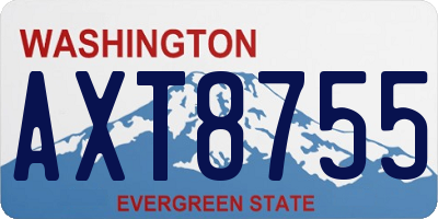 WA license plate AXT8755