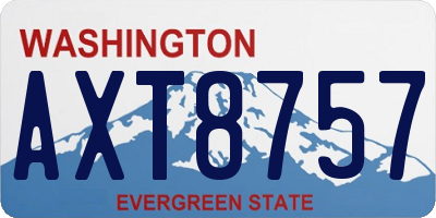 WA license plate AXT8757