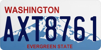 WA license plate AXT8761