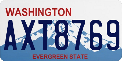 WA license plate AXT8769