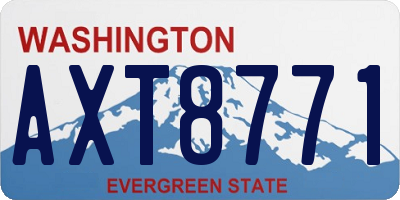 WA license plate AXT8771