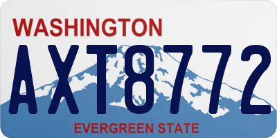 WA license plate AXT8772