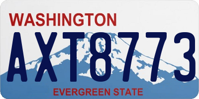 WA license plate AXT8773