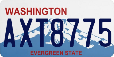 WA license plate AXT8775