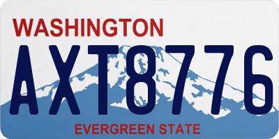 WA license plate AXT8776