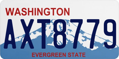 WA license plate AXT8779
