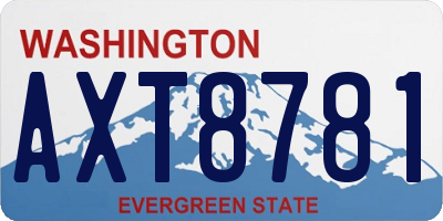 WA license plate AXT8781