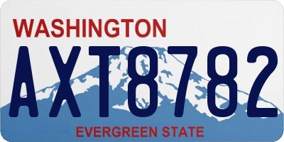 WA license plate AXT8782