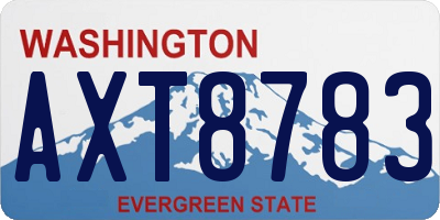 WA license plate AXT8783