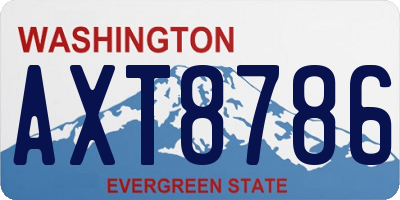 WA license plate AXT8786