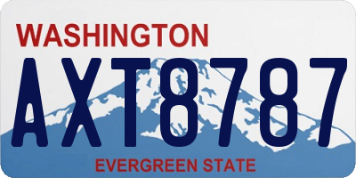 WA license plate AXT8787