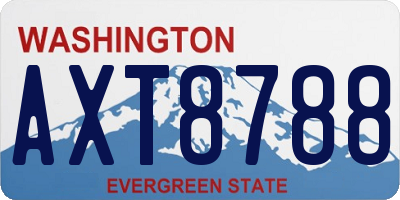 WA license plate AXT8788