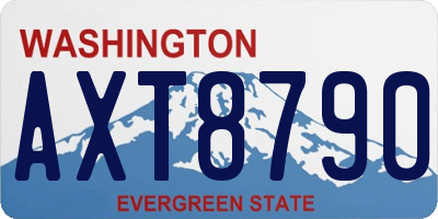 WA license plate AXT8790