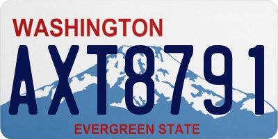 WA license plate AXT8791