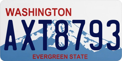 WA license plate AXT8793