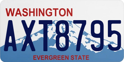 WA license plate AXT8795