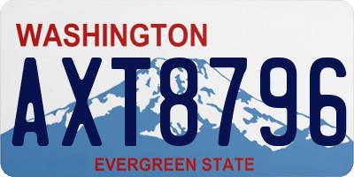 WA license plate AXT8796