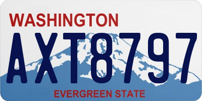 WA license plate AXT8797