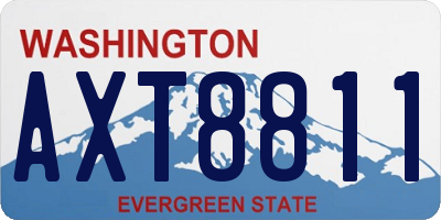 WA license plate AXT8811