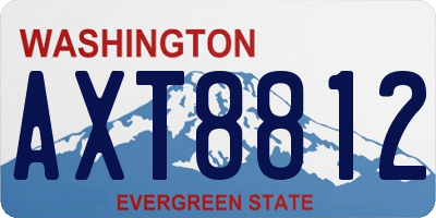 WA license plate AXT8812
