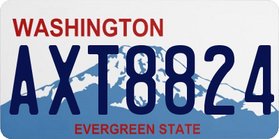 WA license plate AXT8824