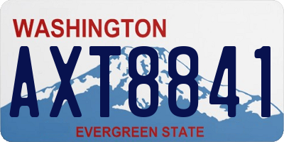 WA license plate AXT8841