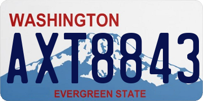 WA license plate AXT8843