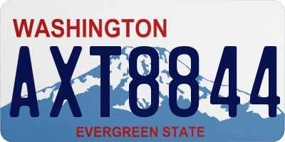 WA license plate AXT8844