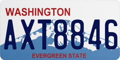 WA license plate AXT8846