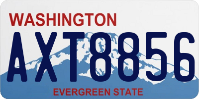WA license plate AXT8856