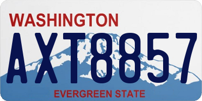 WA license plate AXT8857