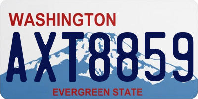 WA license plate AXT8859